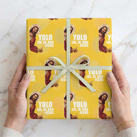 Funny Resurrection Christians Easter Day Wrapping Paper Roll YOLO LOL JK BRB Jesus