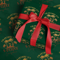 Funny Retirement Wrapping Paper Roll I'm Retired It's 5 O'Clock Everywhere