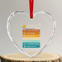 Funny Retirement Gift Heart Crystal Glass Ornament New Benefits Package Retro Retired 2026