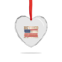 Funny Retirement Heart Crystal Glass Ornament See Wife For Details Husband Dad Grandpa Humor US Flag