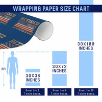 Funny Retirement Wrapping Paper Roll See Wife For Details Husband Dad Grandpa Humor US Flag