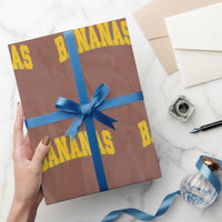 Funny Retro Bananas Wrapping Paper Roll Vintage Banana Gifts Yellow Varsity - Wonder Print Shop