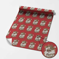 Funny Retro Black Santa Merry Christmas Leopard Wrapping Paper Roll - Wonder Print Shop