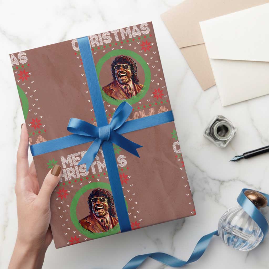 Funny Retro Merry Christmas Nukka Parody Wrapping Paper Roll Holiday Cheer 90s Xmas Throwback Parody - Wonder Print Shop