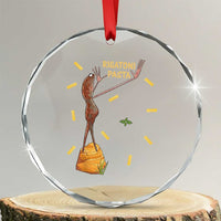 Funny Rigatoni Pasta Marcus The Worm Crystal Glass Ornament Dramatic Pasta Lover Foodie Meme - Wonder Print Shop