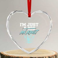 Funny Rock N Roll Lover Heart Crystal Glass Ornament I Am Just A Kid Adulthood Saying - Wonder Print Shop
