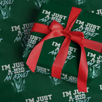 Funny Rock N Roll Lover Wrapping Paper Roll I Am Just A Kid Adulthood Saying - Wonder Print Shop