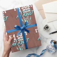 Funny Rock N Roll Lover Wrapping Paper Roll I Am Just A Kid Adulthood Saying - Wonder Print Shop