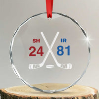 Funny Romance Hockey Crystal Glass Ornament 24 81 Numbers Sport Ice Hockey Team - Wonder Print Shop