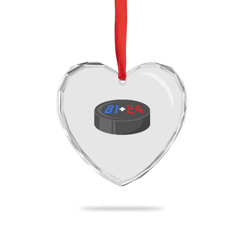 Funny Romance Hockey Lover Heart Crystal Glass Ornament 24 81 Jersey Numbers Sport - Wonder Print Shop