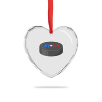 Funny Romance Hockey Lover Heart Crystal Glass Ornament 24 81 Jersey Numbers Sport - Wonder Print Shop