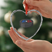 Funny Romance Hockey Lover Heart Crystal Glass Ornament 24 81 Jersey Numbers Sport - Wonder Print Shop