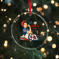 Funny Rosie We Can Quilt It Crystal Glass Ornament Quilting Sewing Crafty Joke