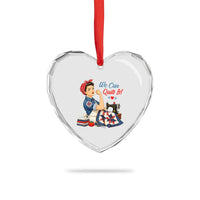 Funny Rosie We Can Quilt It Heart Crystal Glass Ornament Quilting Sewing Crafty Joke