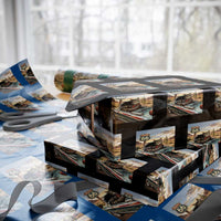 Funny Route Highway 66 Cat Lover Wrapping Paper Roll Mother Road Travel Gift