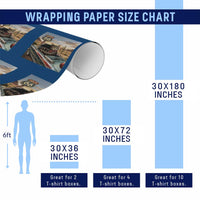 Funny Route Highway 66 Cat Lover Wrapping Paper Roll Mother Road Travel Gift