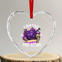 Funny RPG Gamer Crying Is A Free Action Heart Crystal Glass Ornament Vintage D20 Side Quests Tabletop - Wonder Print Shop