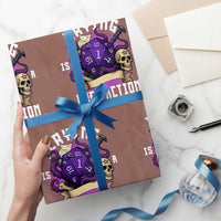 Funny RPG Gamer Crying Is A Free Action Wrapping Paper Roll Vintage D20 Side Quests Tabletop - Wonder Print Shop