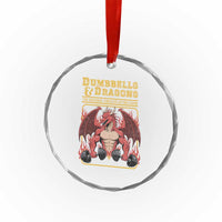 Funny RPG Workout Gym Nerd Crystal Glass Ornament Dumbbells And Dragons The Original Swoleplaying Game - Wonder Print Shop