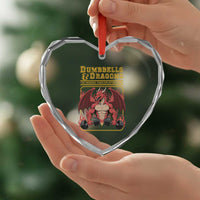 Funny RPG Workout Gym Nerd Heart Crystal Glass Ornament Dumbbells And Dragons The Original Swoleplaying Game - Wonder Print Shop