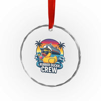 Funny Rubber Duckie Cruise Crystal Glass Ornament - Wonder Print Shop