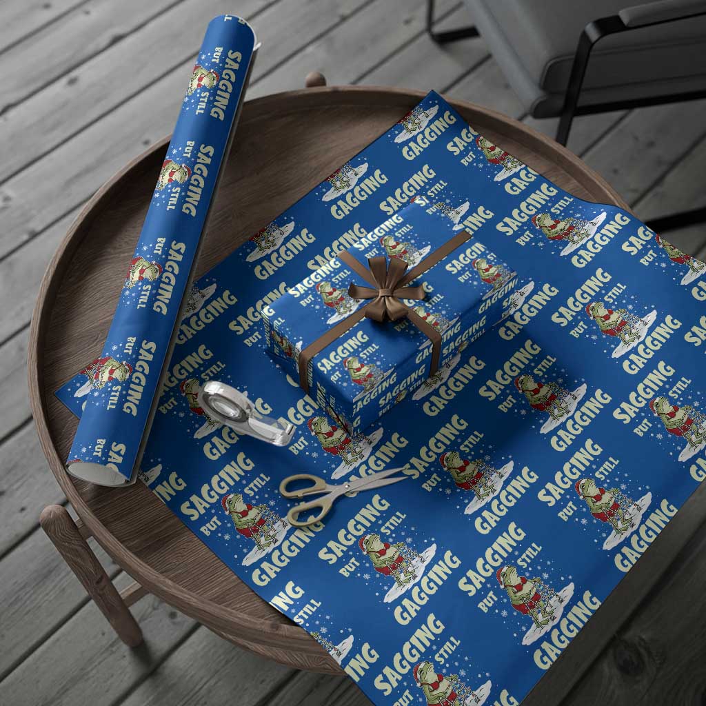 Funny Sagging But Still Gagging Christmas Frog Wrapping Paper Roll Funny Cringe Meme Gag Humor - Wonder Print Shop