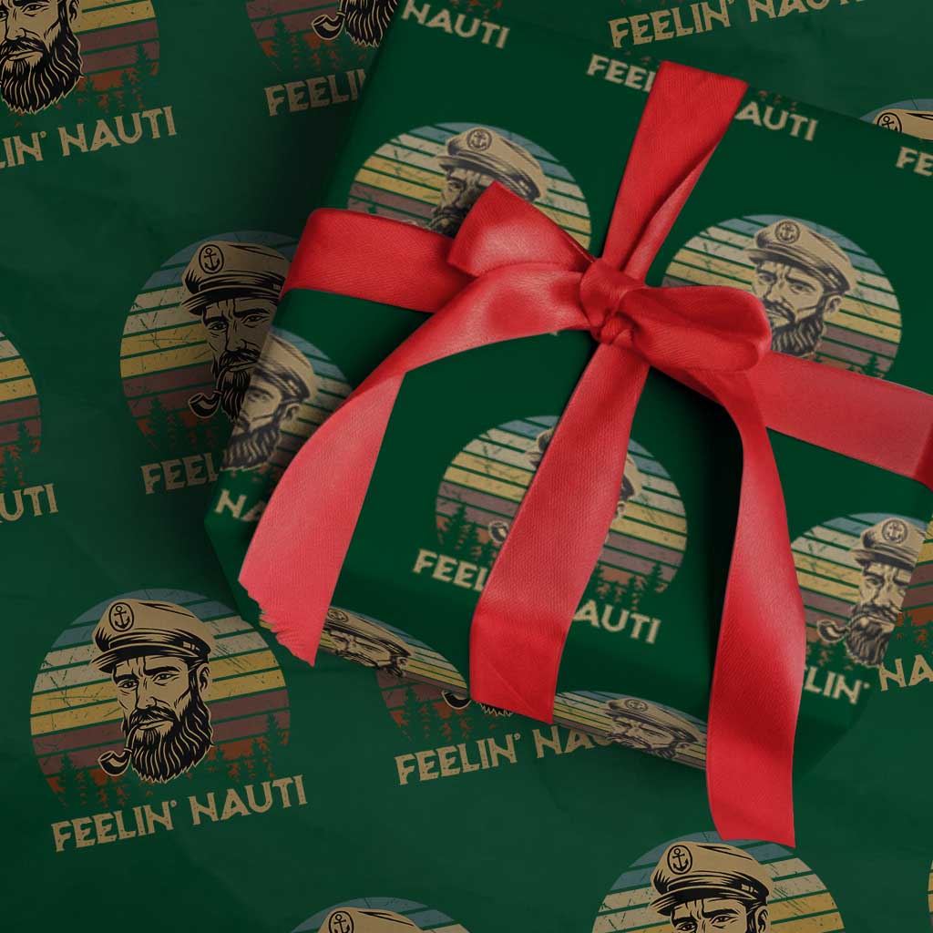 Funny Sailing Boating Wrapping Paper Roll Feelin Nauti - Wonder Print Shop