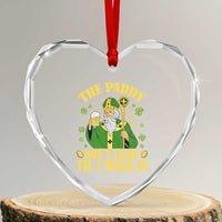 Funny Saint Patrick Drinking Beer Party Humor Heart Crystal Glass Ornament The Paddy Don’t Start Til I Walk In St Patricks Day