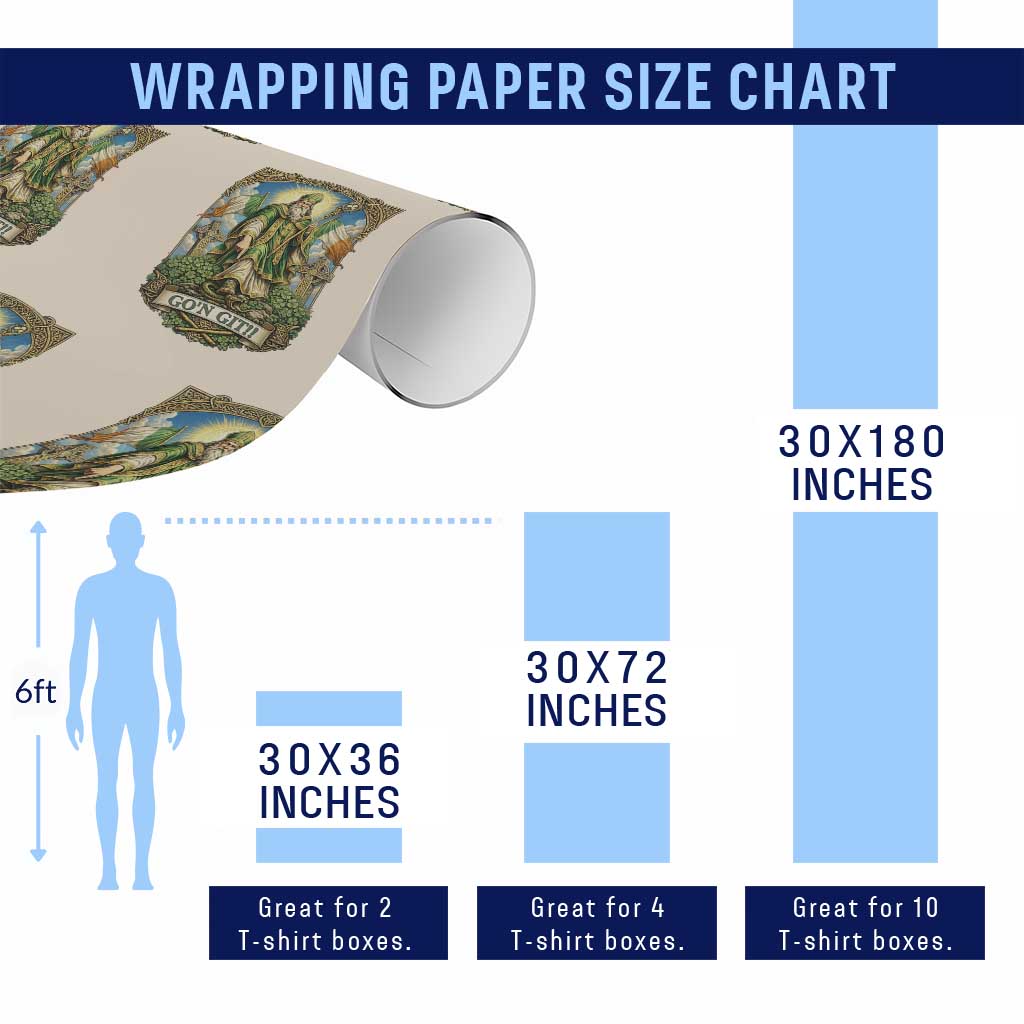 Funny Saint Patrick Go'n Git Snake Wrapping Paper Roll St Patricks Day