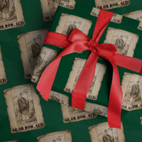 Funny Saint Patrick Irish Catholic St Patrick's Day Wrapping Paper Roll Go On Now Git