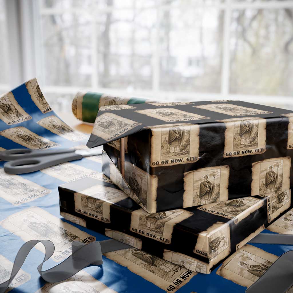 Funny Saint Patrick Irish Catholic St Patrick's Day Wrapping Paper Roll Go On Now Git