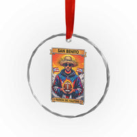 Funny San Benito Patron del Halftime Crystal Glass Ornament Bowl 2026 Puerto Rican Football Music Fan
