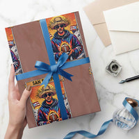 Funny San Benito Patron del Halftime Wrapping Paper Roll Bowl 2026 Puerto Rican Football Music Fan