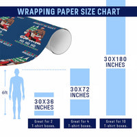 Funny Santa and Diddy Christmas Wrapping Paper Roll Naughty or Nice Ho Ho Ho Adult Humor Holiday - Wonder Print Shop