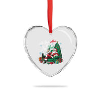 Funny Santa Ask Your Mom If I Am Real Heart Crystal Glass Ornament Funny Dirty Xmas Inappropriate Adult Humor - Wonder Print Shop