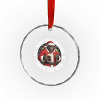 Funny Santa Bigfoot Dartist Beer Lover Crystal Glass Ornament Merry Dartsmas Christmas Gift - Wonder Print Shop