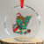 Funny Santa Bigfoot Xmas Tree Crystal Glass Ornament - Wonder Print Shop
