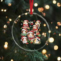 Funny Santa Cavy Squad Crystal Glass Ornament Christmas Guinea Pig Gift - Wonder Print Shop