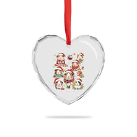 Funny Santa Cavy Squad Heart Crystal Glass Ornament Christmas Guinea Pig Gift - Wonder Print Shop