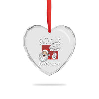 Funny Santa Christmas Heart Crystal Glass Ornament That's What She Said Naughty Holiday Humor - Wonder Print Shop