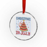 Funny Santa Christmas in July Crystal Glass Ornament Melon Christmas Tree Summer