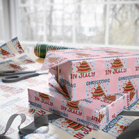 Funny Santa Christmas in July Wrapping Paper Roll Melon Christmas Tree Summer