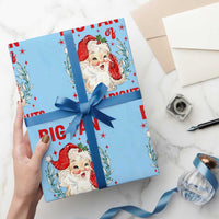 Funny Santa Christmas Wrapping Paper Roll Big Fan Of Human Rights - Wonder Print Shop