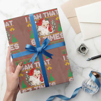 Funny Santa Christmas Wrapping Paper Roll I Saw That 67 Times - Wonder Print Shop