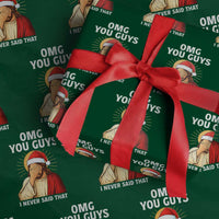 Funny Santa Christmas Wrapping Paper Roll OMG You Guys I Never Said That - Wonder Print Shop