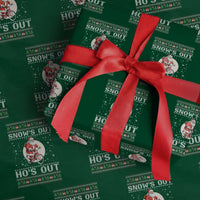 Funny Santa Christmas Wrapping Paper Roll Snows Out Hos Out Ugly Xmas - Wonder Print Shop