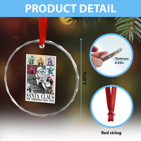 Funny Santa Claus The Xmas Eras Tours Crystal Glass Ornament TS09