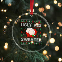 Funny Santa Crystal Glass Ornament Ugly Ass XMas Elephant Gift for Him TS10