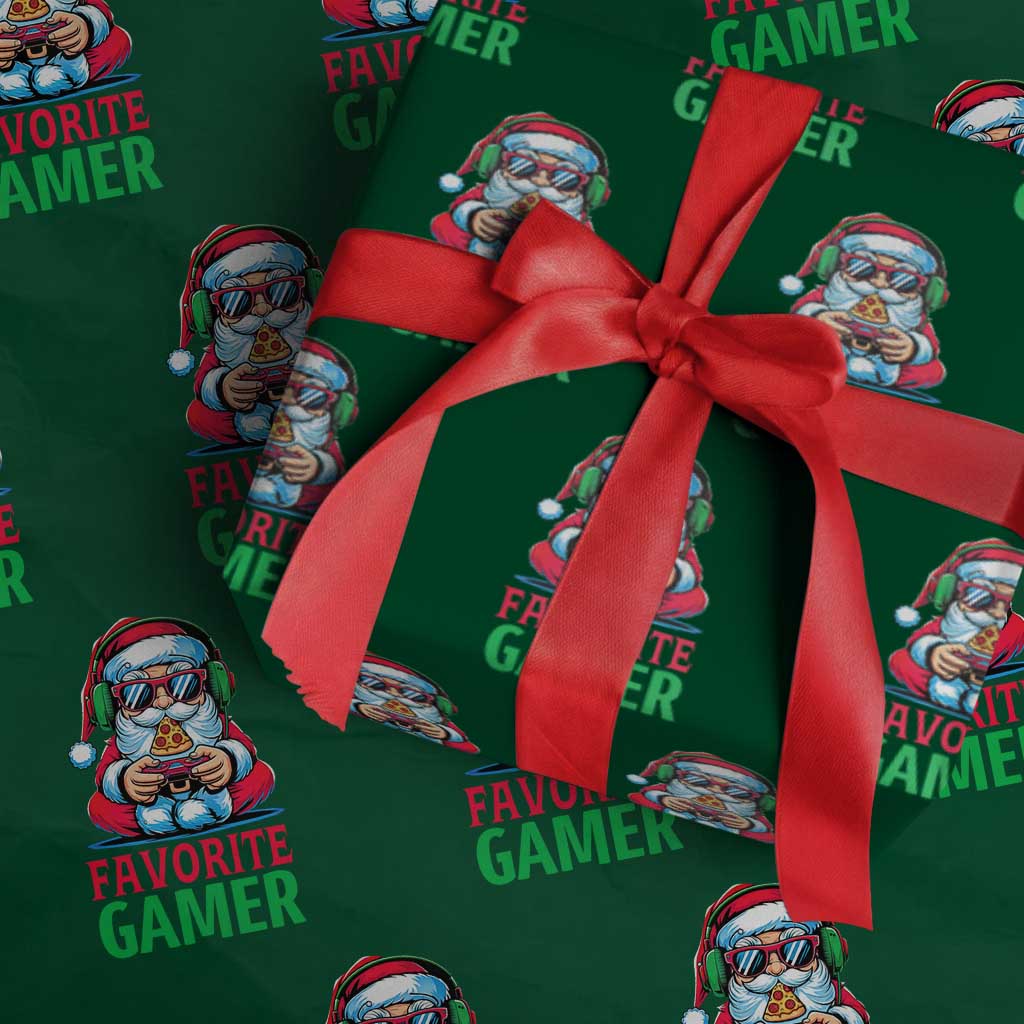 Funny Santa Gamer Christmas Wrapping Paper Roll - Wonder Print Shop