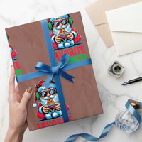 Funny Santa Gamer Christmas Wrapping Paper Roll - Wonder Print Shop